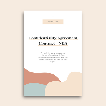 Confidentiality Agreement Contract Template - NDA