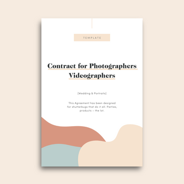 Contract for Photographers & Videographers [Wedding & Portraits]