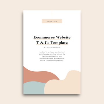 Ecommerce Website Terms & Conditions Template (No Digital Products)