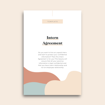 Cover Image for Intern Agreement Template