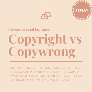 mock up cover for the Copyright vs Copywrong Masterclass