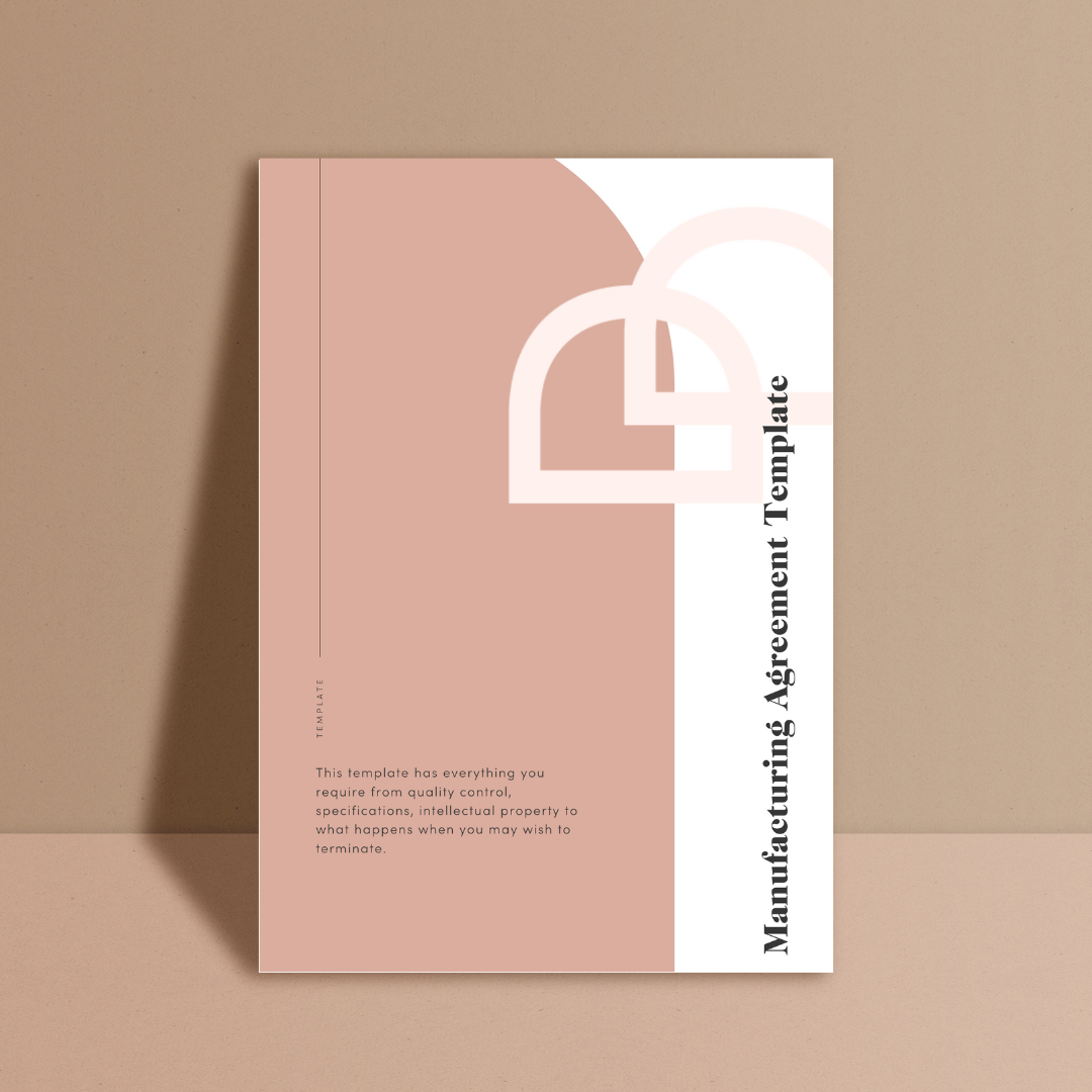 Manufacturing Agreement Template