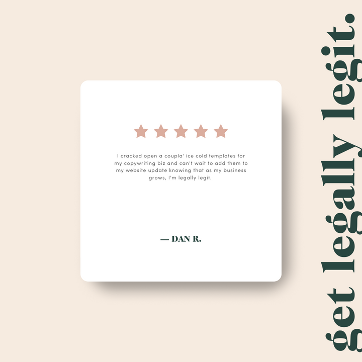 Get the Legally Legit - Privacy Policy for Service Providers