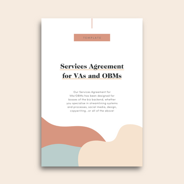 Services Agreement for Virtual Assistants and Online Business Managers