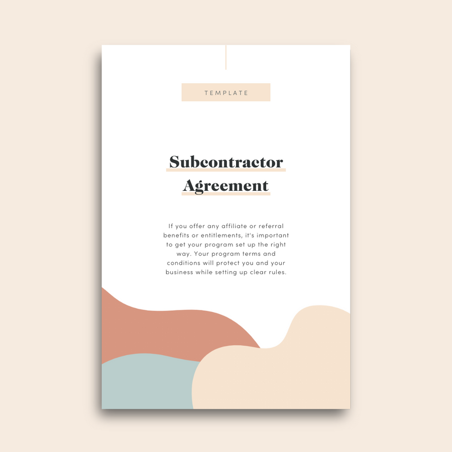 Cover Image for Subcontractor Agreement Template