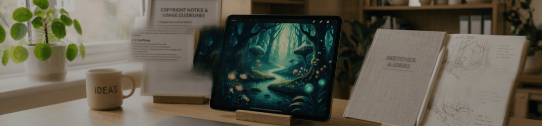 Can you copyright AI generated work Australia tablet artwork