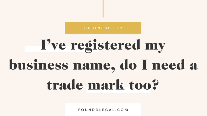 Do I need to trademark my business name if it's registered with ASIC?