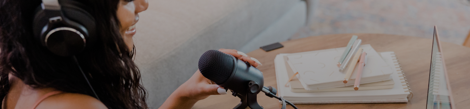 An image of a woman podcaster | Podcast: Why Having an Online Voice is Important| Foundd Legal