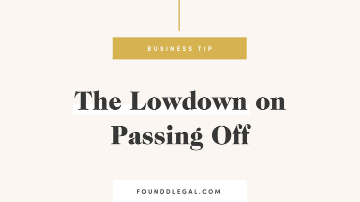 The Lowdown on Passing Off