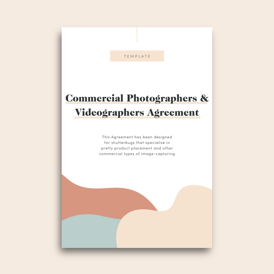 Services Agreement for Commercial Photographers and Videographers
