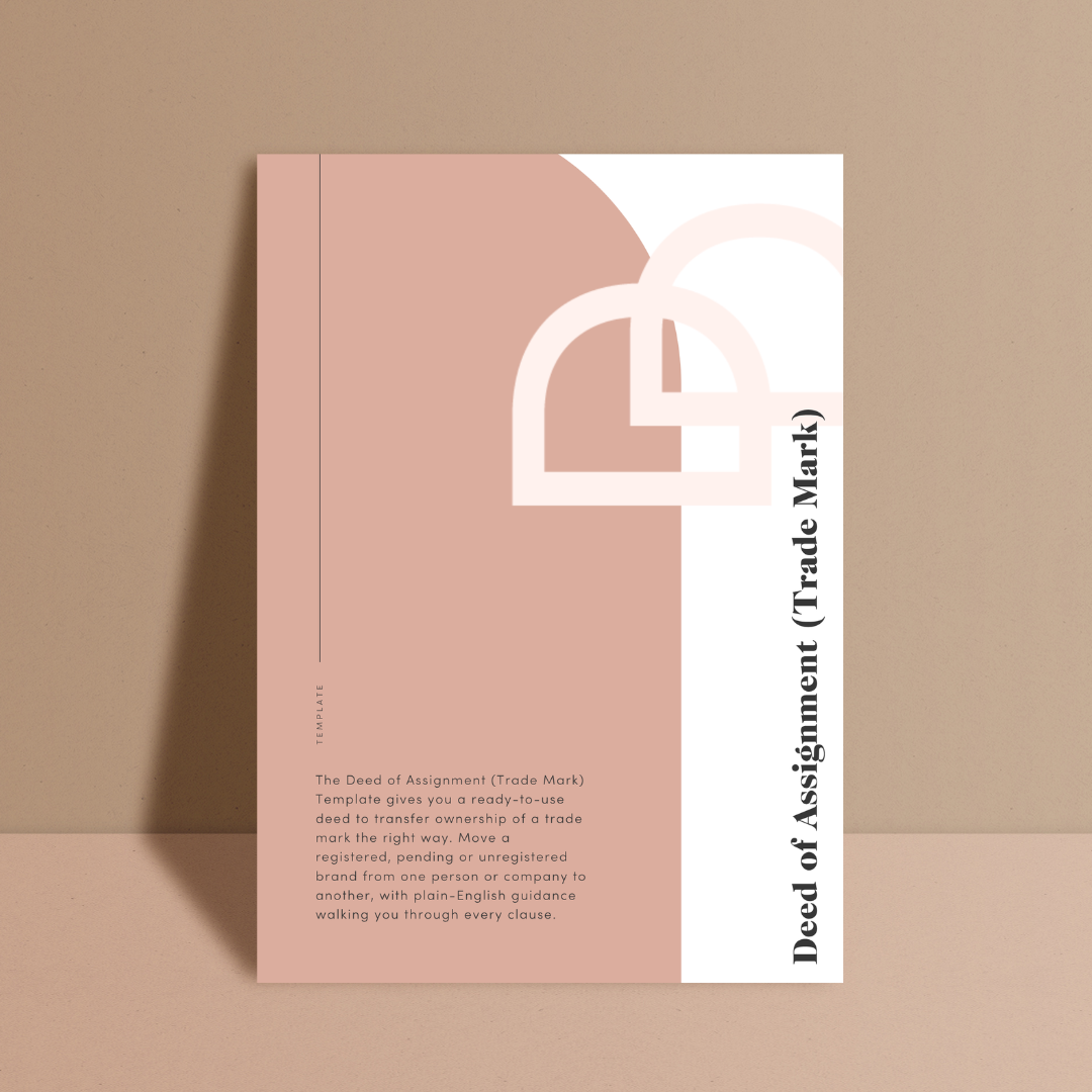 Foundd Legal Deed of Assignment (Trade Mark) template cover  -Australian trade mark transfer document