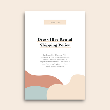 Dress Hire Rental Shipping Policy