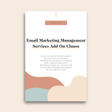 Email Marketing Management Services Add-On Clause