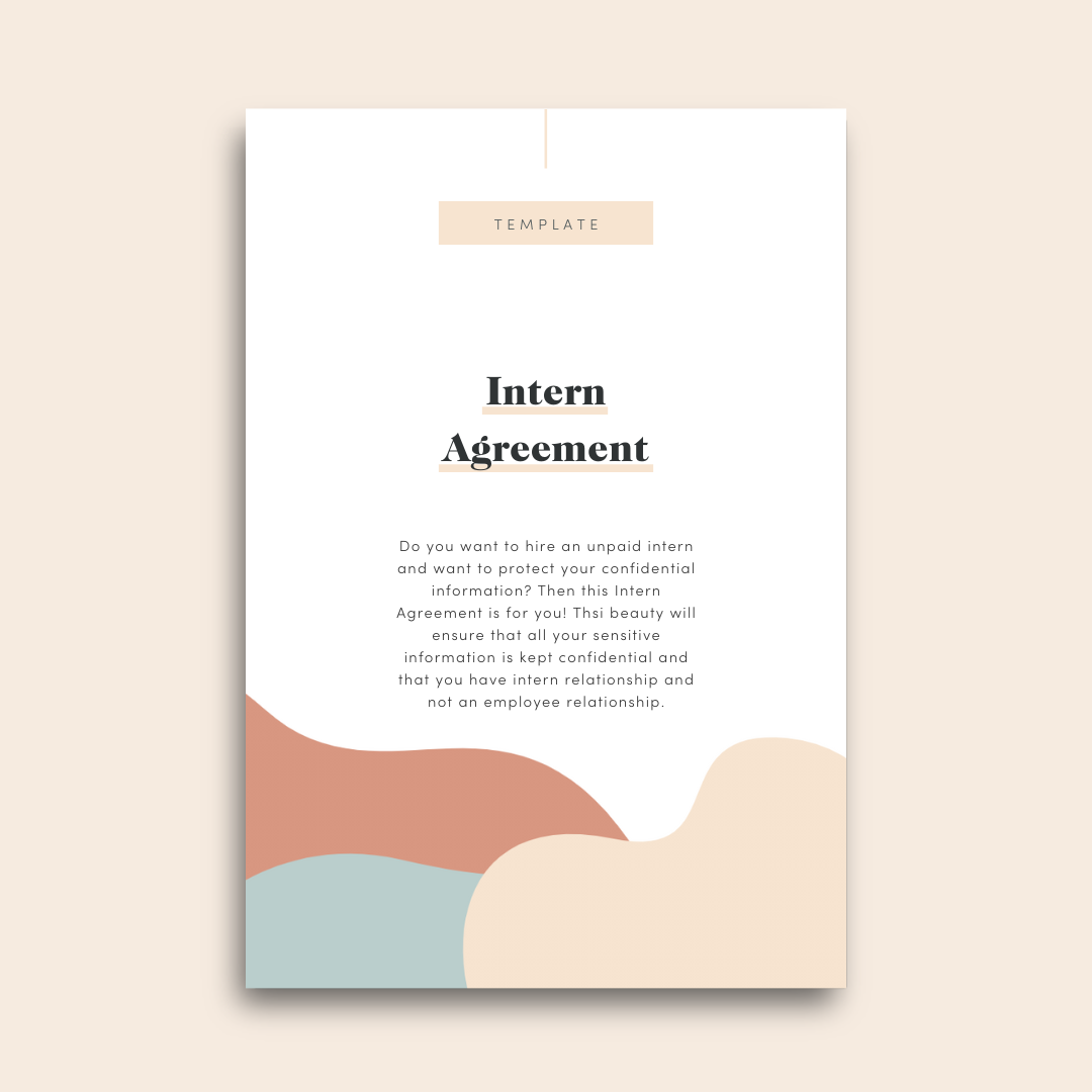 Cover Image for Intern Agreement Template