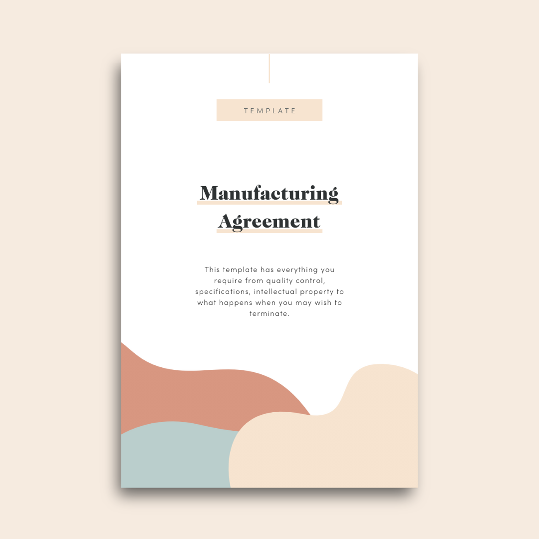 Cover Image for Manufacturing Agreement Template