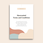 Cover of Mastermind Terms and Conditions Template