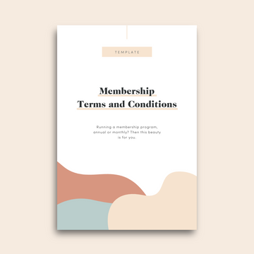 Membership Terms & Conditions Template