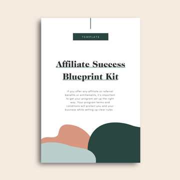 Product image of Affiliate Success Blueprint Kit including Legal Template, Video Guide, and PDF Checklist