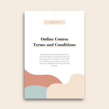 Online Course Terms & Conditions Template