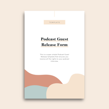 Cover Image for Podcast Guest Release Form Template