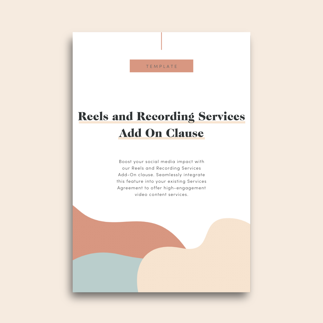 Cover image of Reels and Recording Services Add-On Clause