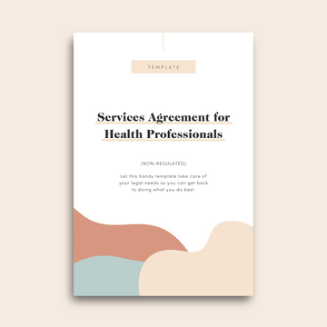 Services Agreement for Health Professionals (non-regulated)