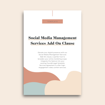 Social Media Management Services Add-On Clause