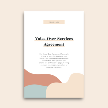 mock up cover for the Voice-Over Services Agreement