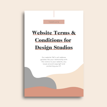 mock up cover for Website Terms & Conditions for Design Studios
