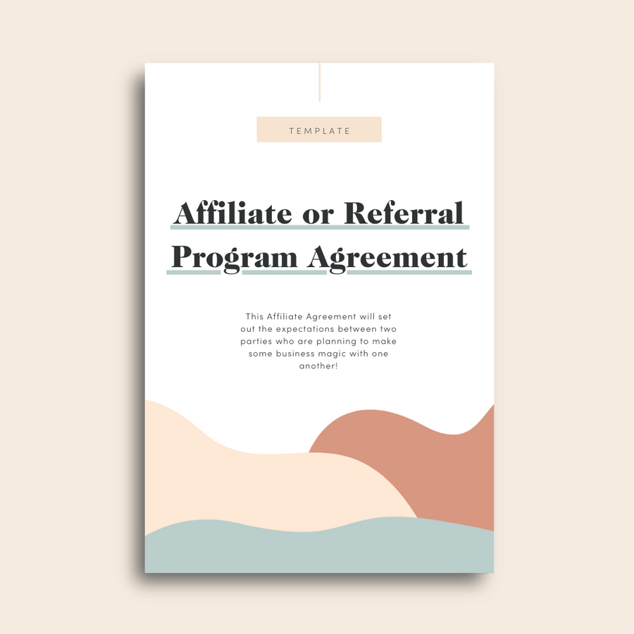 Product image for Affiliate Agreement or Referral Agreement legal template by Foundd Legal