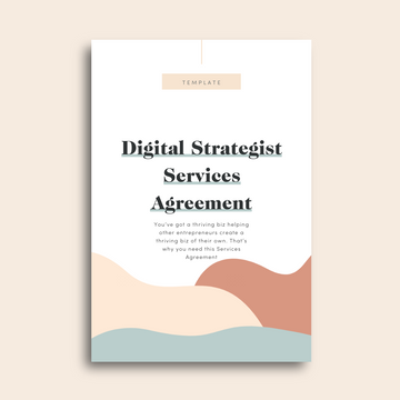 mock up cover for Digital Strategist Services Agreement