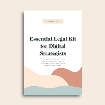 mock up cover for the Essential Legal Kit for Digital Strategists