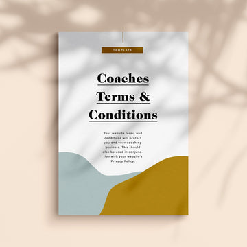 website Terms & conditions template for coaches